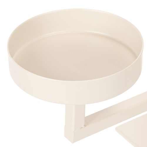 Kerzenständer Metall mit 4 Kerzentellern 47cm creme | Floristik21.de