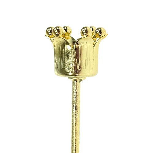 Floristik21 Kerzenhalter Krone Gold 4 St