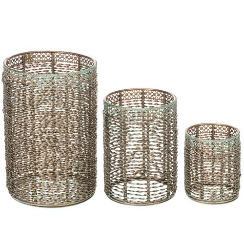 Kerzenhalter Metall Teelichthalter Ø8/10/13cm 3er-Set | Floristik21.de