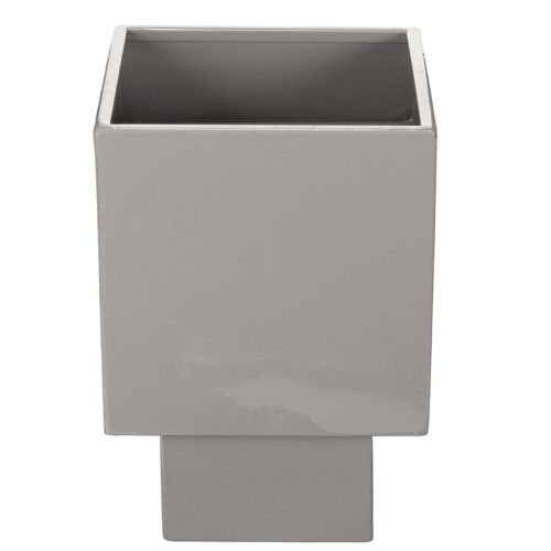 Pflanzgefäß Würfel Grau Metall