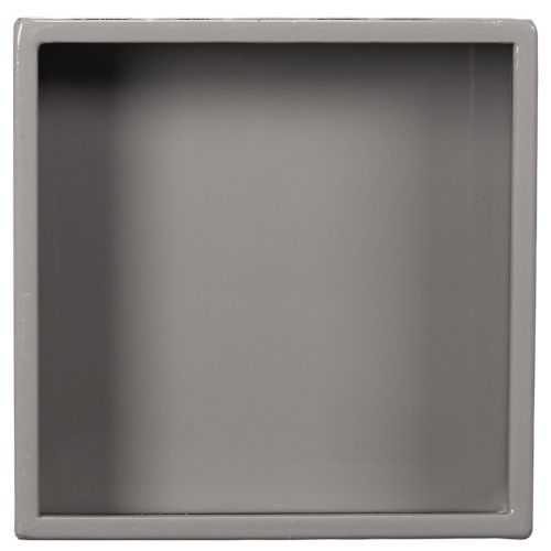 Pflanzgefäß Würfel Grau Metall
