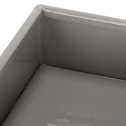 Pflanzgefäß Würfel Grau Metall