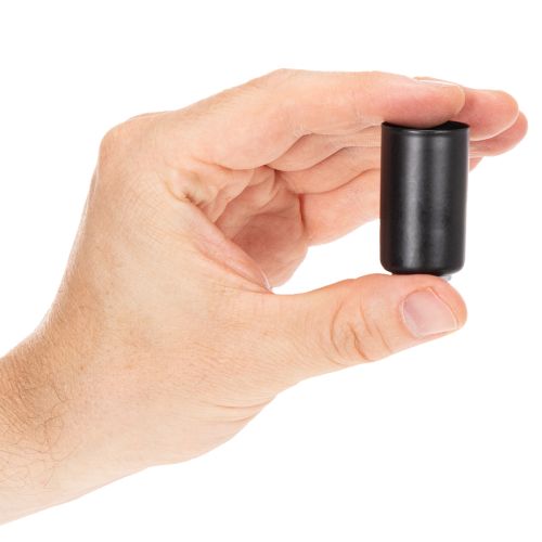 Magnetischer Kerzenhalter rund mattschwarz für Stabkerzen Ø 25 mm, 4er-Set | Floristik21.de