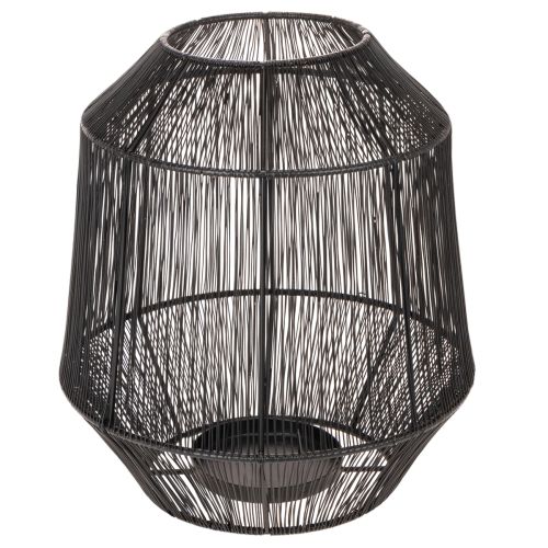 Kerzenhalter Schwarz Deko Laterne Drahtkorb Ø24cm H28cm | Floristik21.de