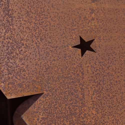 Artikel Metall Kerzenhalter Edelrost Sternenmotiv H40/50cm Weihnachtsdeko Innen/Außen