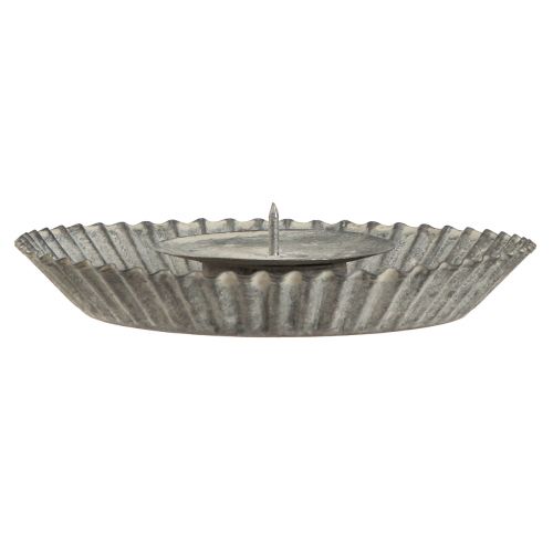 Artikel Kerzenhalter als Backform Kerzenteller Grau Ø15cm H3cm 4St