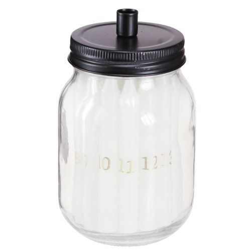 Artikel Adventskalender Kerzenhalter auf Glas mit 24 Kerzen - Weihnachtsdeko für eine stimmungsvolle Atmosphäre - Ideal für Floristen