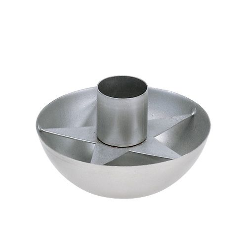 Kerzenhalter für Spitzkerze Silber Ø8cm H5cm Kerzenhalter für Spitzkerze Silber Ø8cm H5cm