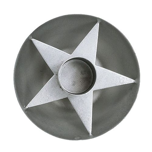 Kerzenhalter für Spitzkerze Silber Ø8cm H5cm