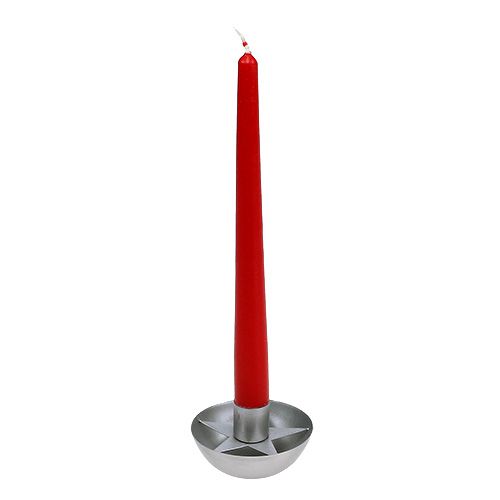 Kerzenhalter für Spitzkerze Silber Ø8cm H5cm