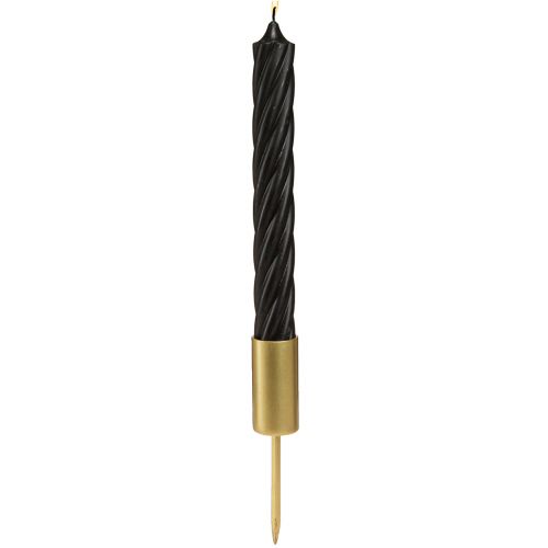Floristik21 Eleganter Kerzenhalter Metall Gold Ø28mm 15cm 4er Set Kerzenstecker