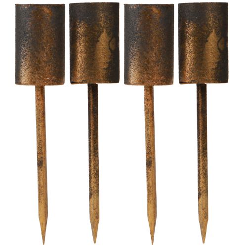 Artikel Antik Gold Kerzenhalter Ø28mm mit Steckdorn, 4er Set