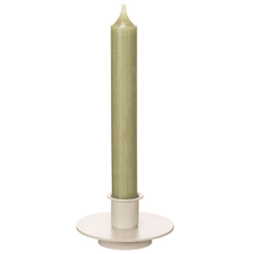 Kerzenhalter Metall Beige matt 8cm 3er-Set für Stabkerzen | Floristik21.de