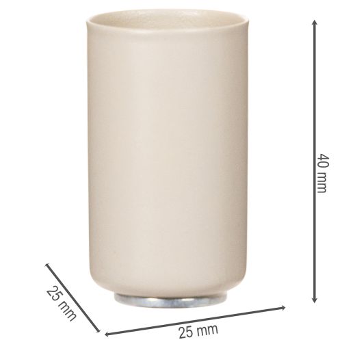 Stabkerzenhalter Metall Magnet Ø25mm Cremeweiß 4er-Set Innenbereich | Floristik21.de
