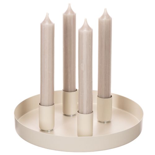 Stabkerzenhalter Metall Magnet Ø25mm Cremeweiß 4er-Set Innenbereich | Floristik21.de