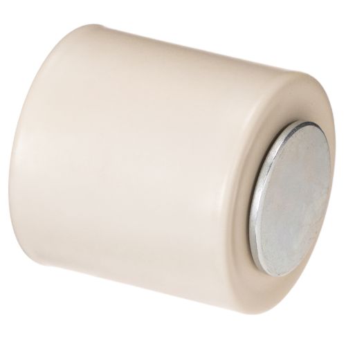 Magnetischer Kerzenhalter aus Metall, Ø 4 cm, für Stabkerzen 34 mm, 4er-Set, taupe-creme | Floristik21.de