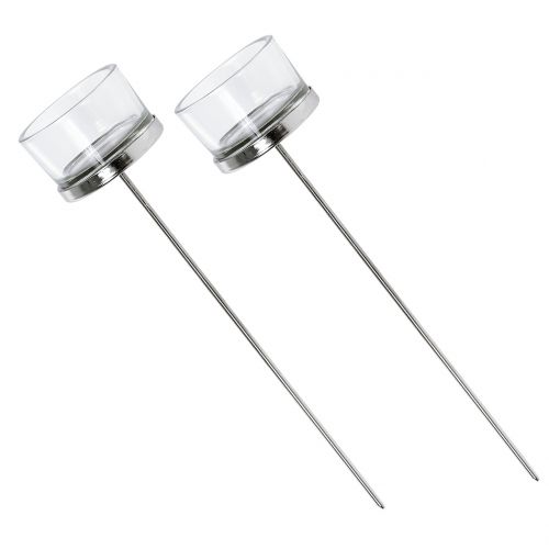 Kerzenhalter mit Glas am Stab 4 St