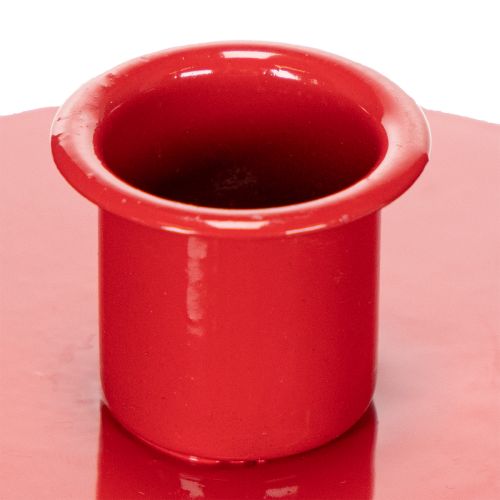 Kerzenhalter aus Metall Rot 10cm für Stabkerzen 2 Stück | Floristik21.de