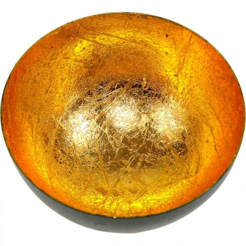 Floristik21 Tischdeko Weihnachten Schälchen Schwarz Gold Ø10cm H5cm