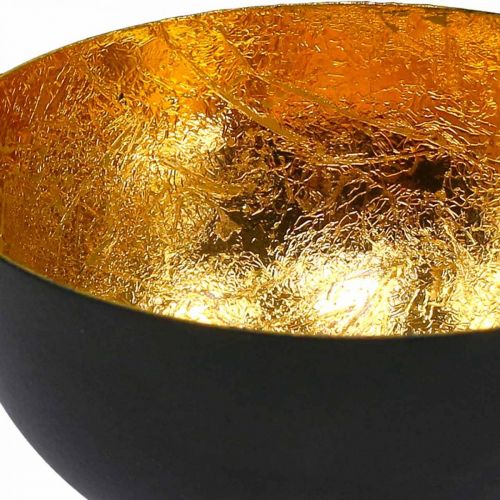 Floristik21 Tischdeko Weihnachten Schälchen Schwarz Gold Ø10cm H5cm