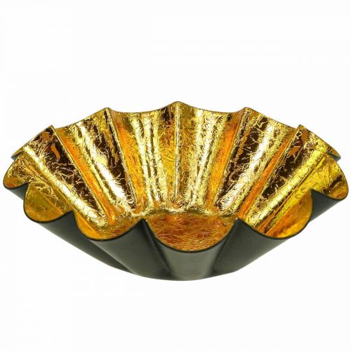 Teelichthalter Weihnachten Backform Schwarz Gold Ø12cm 2er Set