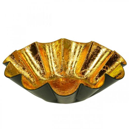 Teelichthalter Weihnachten Deko Backform Schwarz Gold Ø10cm