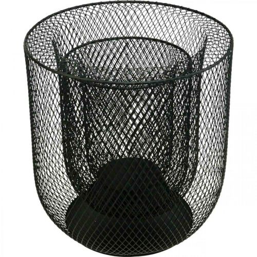 Artikel Kerzenhalter Schwarz Metall Drahtkorb Ø28,5/18cm 2er-Set