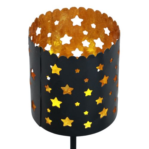 Artikel Kerzenhalter Adventskranz zum Stecken Schwarz Gold Ø6cm 4St