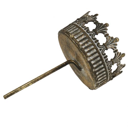 Kerzenhalter Antik Gold Ø7cm H12cm 1St