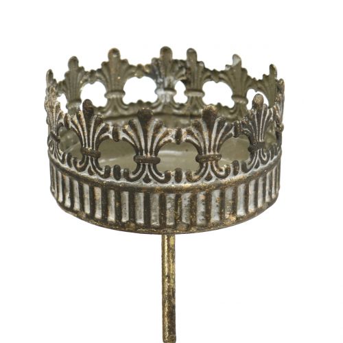 Kerzenhalter Antik Gold Ø7cm H12cm 1St