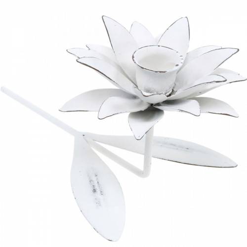 Floristik21 Hochzeitsdeko, Kerzenhalter Blüte, Frühling, Kerzendeko, Metall-Leuchter