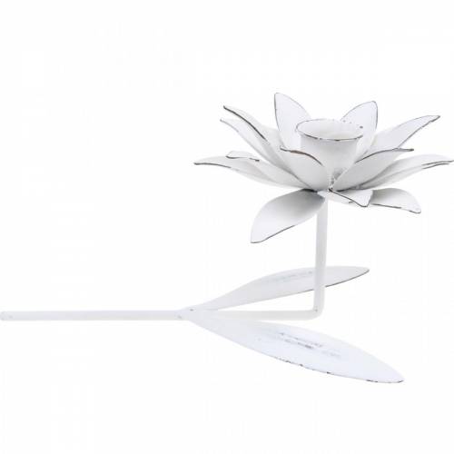 Floristik21 Hochzeitsdeko, Kerzenhalter Blüte, Frühling, Kerzendeko, Metall-Leuchter