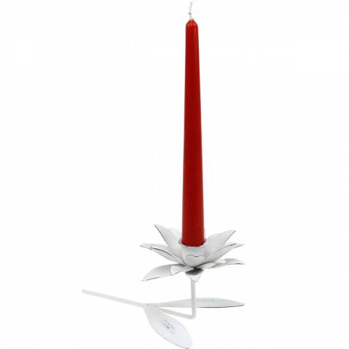 Floristik21 Hochzeitsdeko, Kerzenhalter Blüte, Frühling, Kerzendeko, Metall-Leuchter