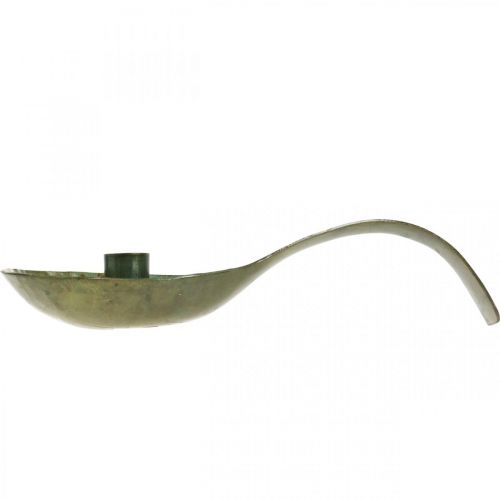 Kerzenhalter Metall Antik Optik Löffel mit Patina 25x11x5cm | Floristik21.de