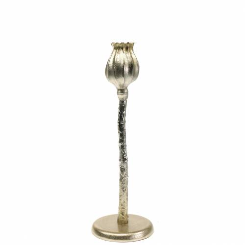 Kerzenständer Mohnblüte Champagner H34cm