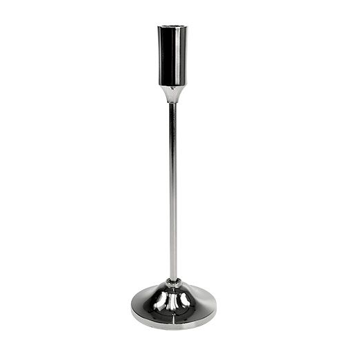 Floristik21 Kerzenhalter für Spitzkerze Silber 30cm