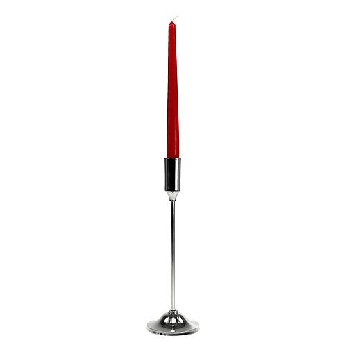 Floristik21 Kerzenhalter für Spitzkerze Silber 30cm