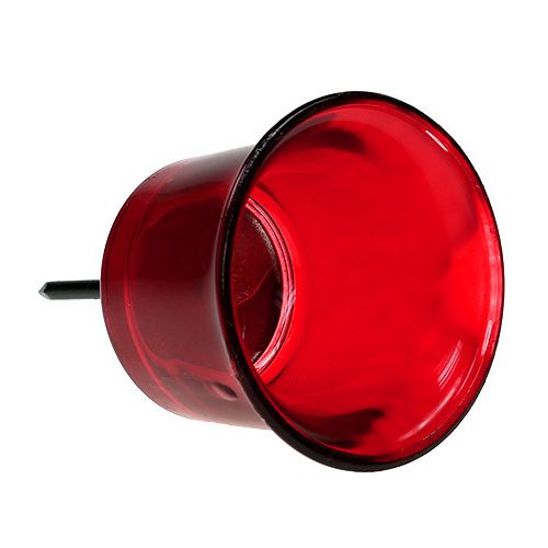 Floristik21 Kerzenhalter für Teelicht Glas rot Ø6cm L10cm