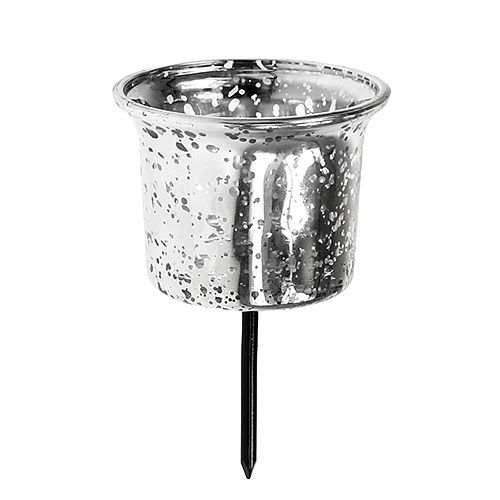 Kerzenhalter für Teelicht Silber Ø6cm H10cm