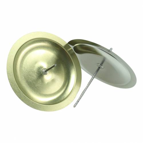 Kerzenhalter mit Dorn Gold Ø6cm 36St