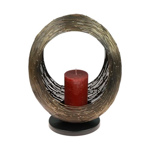Floristik21 Kerzenleuchter Metall Deko Skulptur Teelichthalter H33,5cm