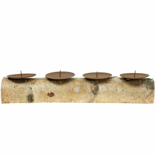 Kerzenhalter mit 4 Dornen Birke 40cm x 8cm H9cm