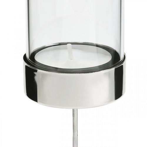 Artikel Kerzenhalter zum Stecken Metall/Glas Ø5cm H14cm 4St
