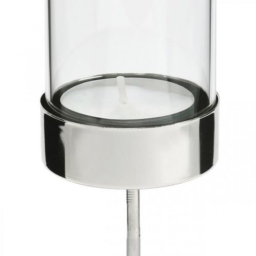 Artikel Kerzenhalter zum Stecken Metall/Glas Ø5cm H19cm 4 St