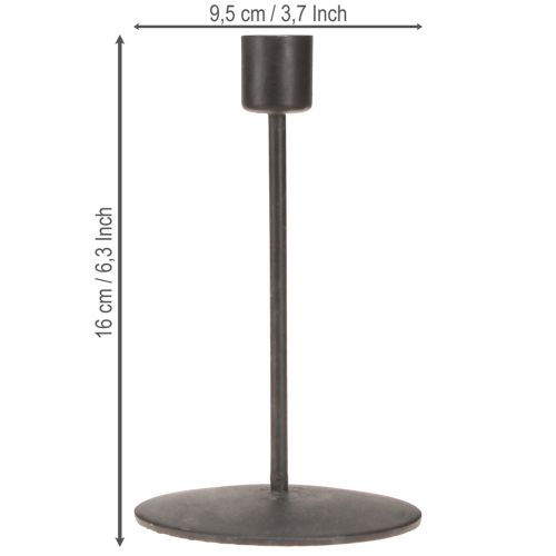 Artikel Kerzenständer Metall Antikbraun H16cm für stimmungsvolle Dekoration 2er-Set