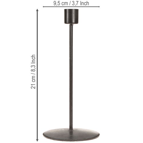 Artikel Kerzenständer Stabkerzenhalter Antikbraun Metall H21,5cm 2er Set für Tischdeko