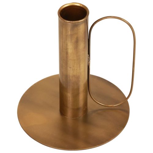 Floristik21 Kerzenständer Metall Kerzenleuchter Messing Optik Ø8,5cm