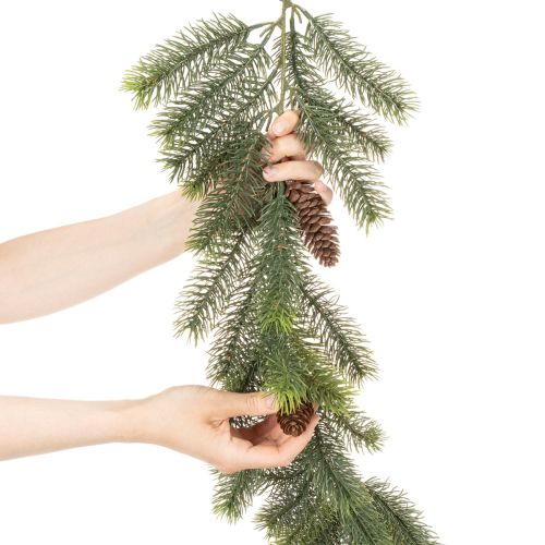 Künstliche Kieferngirlande mit Zapfen, 190 cm, Grün, Kunststoff | Floristik21.de