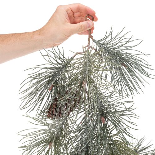 Künstliche Kieferngirlande mit Zapfen, 180 cm, Grün-Braun | Floristik21.de