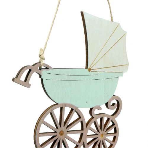 Artikel Dekohänger Kinderwagen Rosa/Blau 16,5cm x 15cm 6St